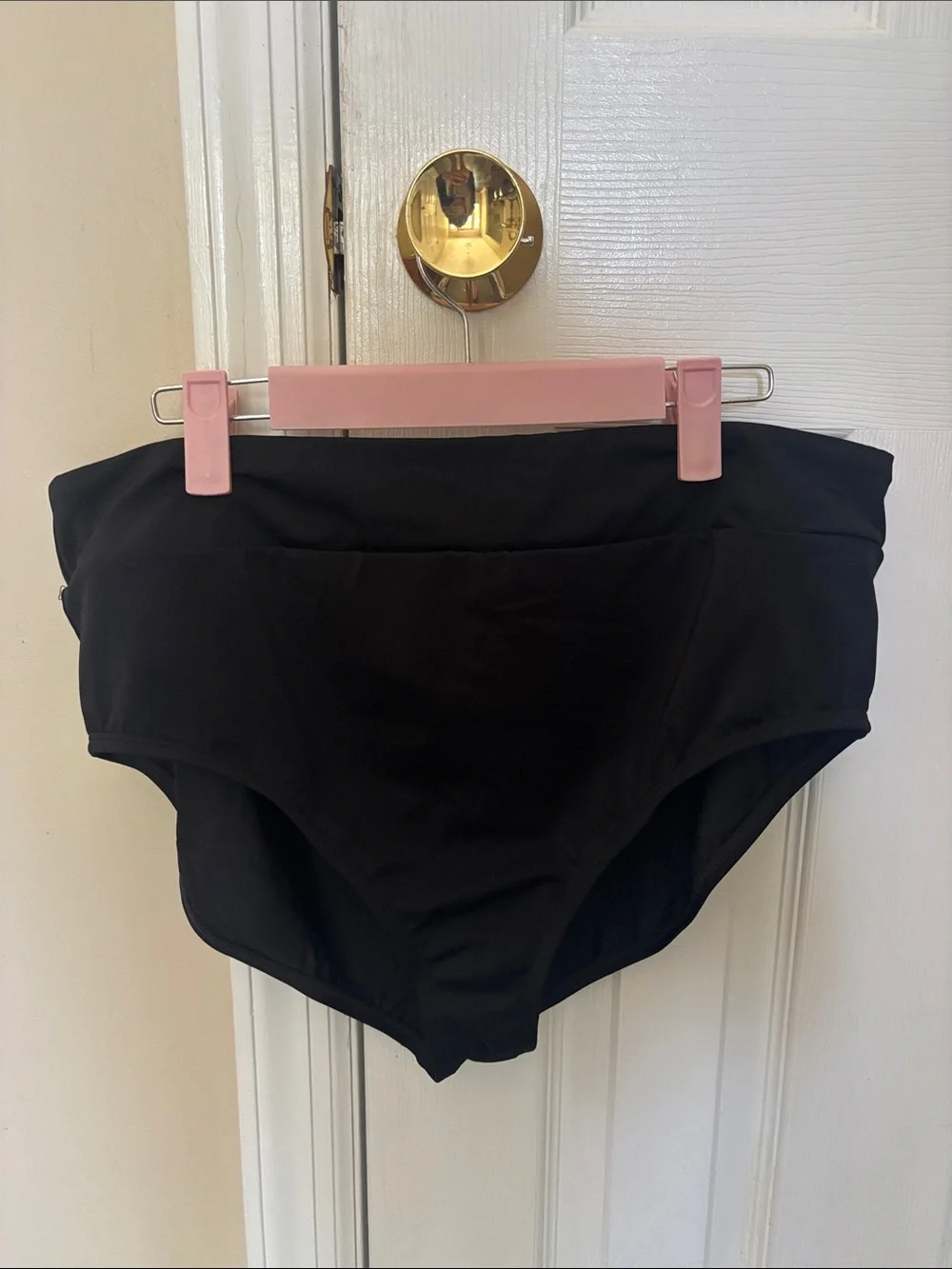 High-Waist Black Bikini Bottoms